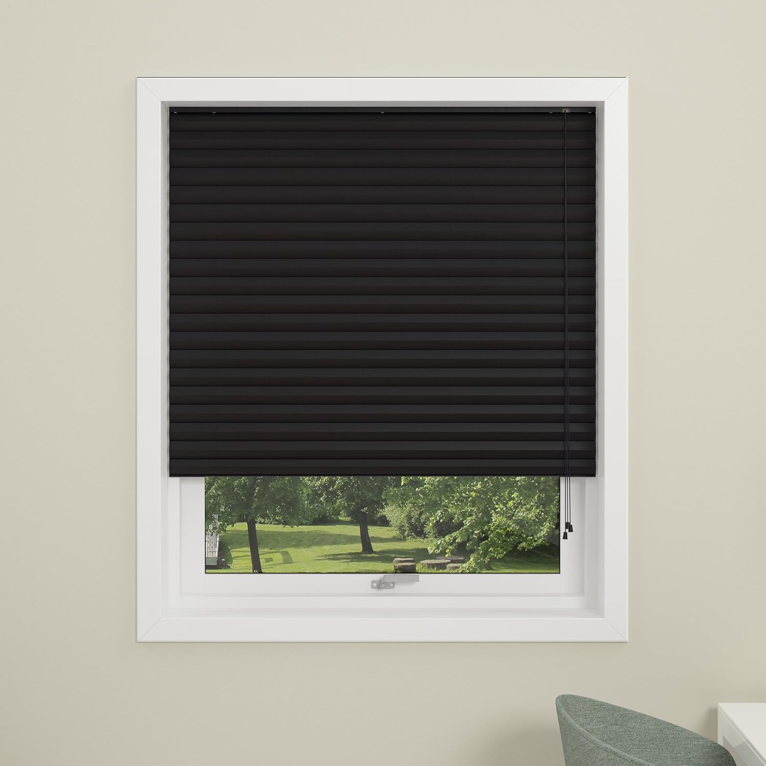 debel 100 x 130 厘米 * 涤纶蜂窝遮光百褶百叶窗,黑色_parent 黑色